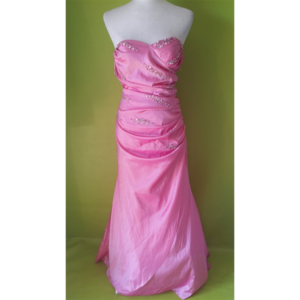 Mom Dad & Me Lace Layer Gem Accent Prom Dress S